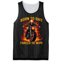 Born To Shit Forced To Wipe Funny Meme Riding Motocross Mesh Reversible Basketball Jersey Tank