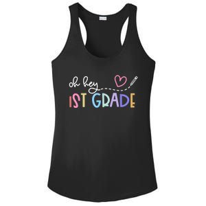 Back To School Oh Hey 1st Grade Teachers Ladies PosiCharge Competitor Racerback Tank