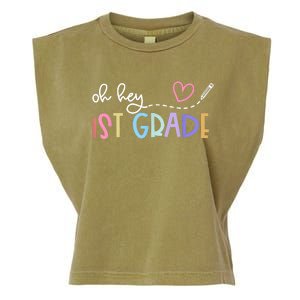 Back To School Oh Hey 1st Grade Teachers Garment-Dyed Women's Muscle Tee