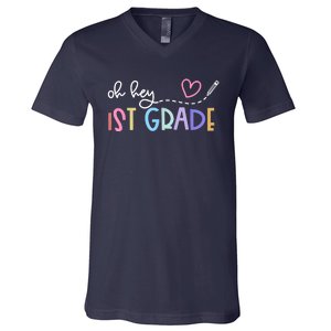 Back To School Oh Hey 1st Grade Teachers V-Neck T-Shirt