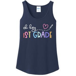 Back To School Oh Hey 1st Grade Teachers Ladies Essential Tank