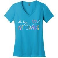 Back To School Oh Hey 1st Grade Teachers Women's V-Neck T-Shirt