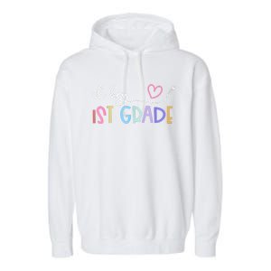 Back To School Oh Hey 1st Grade Teachers Garment-Dyed Fleece Hoodie