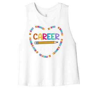 Back To School Tee Career Coach Teacher Counselor Squad Meaningful Gift Women's Racerback Cropped Tank