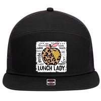 Back To School Teach Love Inspire Lunch Lady 7 Panel Mesh Trucker Snapback Hat