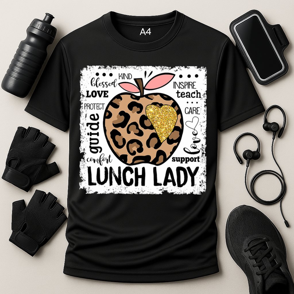 Back To School Teach Love Inspire Lunch Lady Cooling Performance Crew T-Shirt