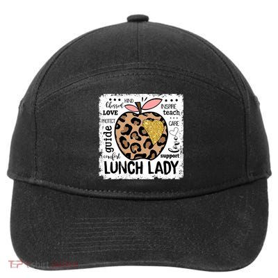 Back To School Teach Love Inspire Lunch Lady 7-Panel Snapback Hat