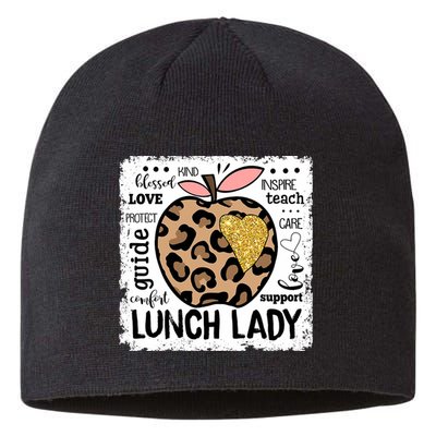 Back To School Teach Love Inspire Lunch Lady Sustainable Beanie