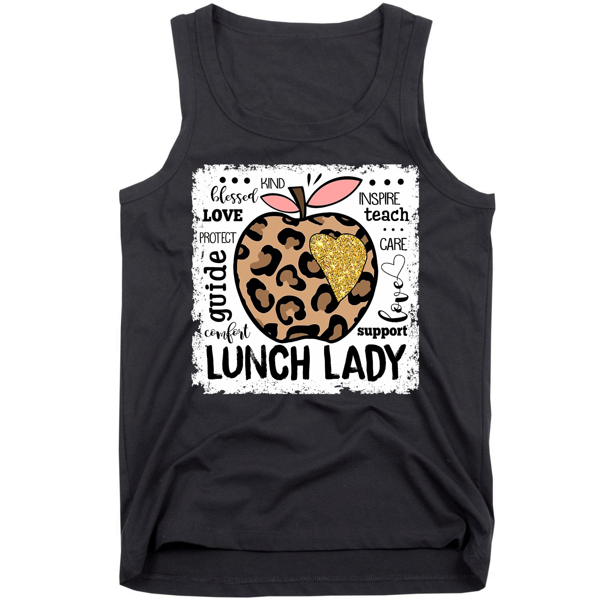 Back To School Teach Love Inspire Lunch Lady Tank Top