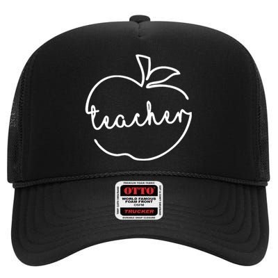 Back To School Teacher Children High Crown Mesh Back Trucker Hat