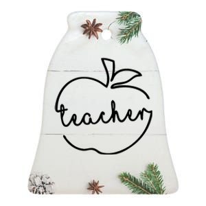 Back To School Teacher Children Ceramic Bell Ornament