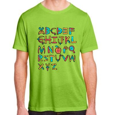 Back To School Alphabet Kindergarten Teacher Cool Gift Adult ChromaSoft Performance T-Shirt