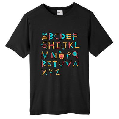 Back To School Alphabet Kindergarten Teacher Cool Gift Tall Fusion ChromaSoft Performance T-Shirt