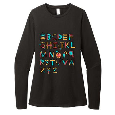 Back To School Alphabet Kindergarten Teacher Cool Gift Womens CVC Long Sleeve Shirt