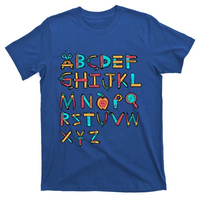 Back To School Alphabet Kindergarten Teacher Cool Gift T-Shirt