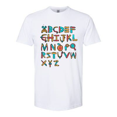 Back To School Alphabet Kindergarten Teacher Cool Gift Softstyle CVC T-Shirt