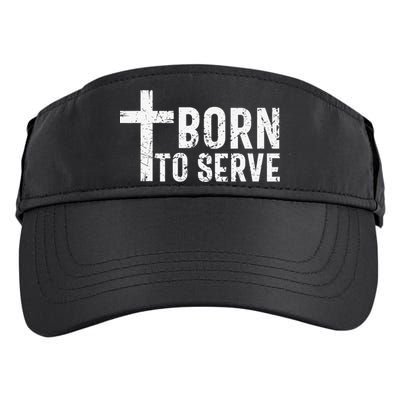 Born To Serve Cross God Jesus Faith Christian Women Adult Drive Performance Visor