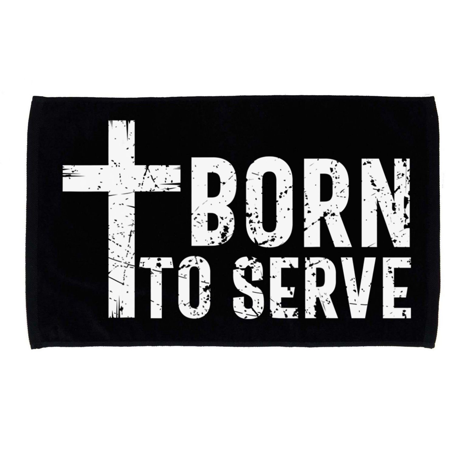 Born To Serve Cross God Jesus Faith Christian Women Microfiber Hand Towel