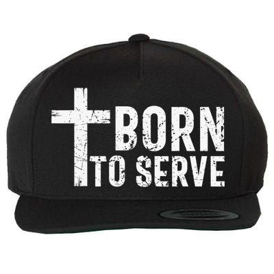 Born To Serve Cross God Jesus Faith Christian Women Wool Snapback Cap