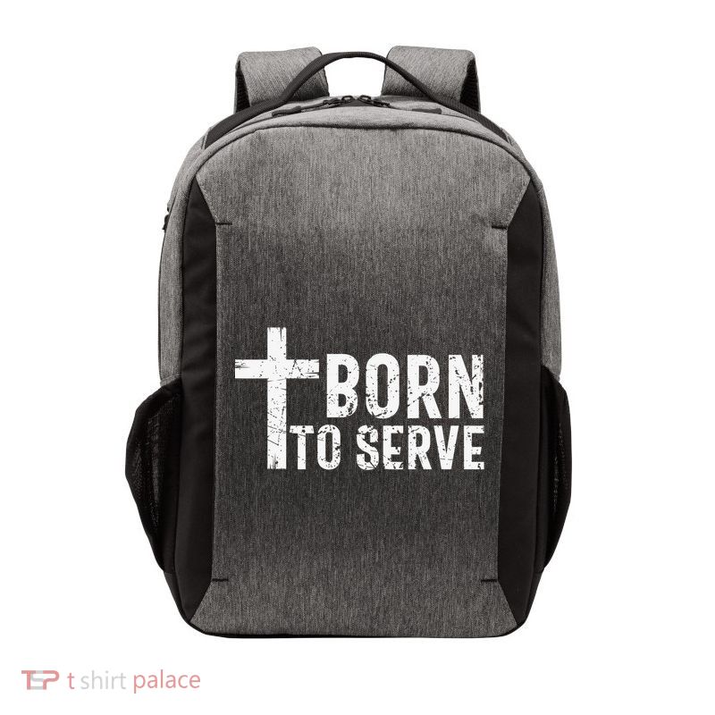 Born To Serve Cross God Jesus Faith Christian Women Vector Backpack