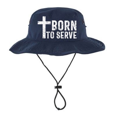 Born To Serve Cross God Jesus Faith Christian Women Bucket Hat