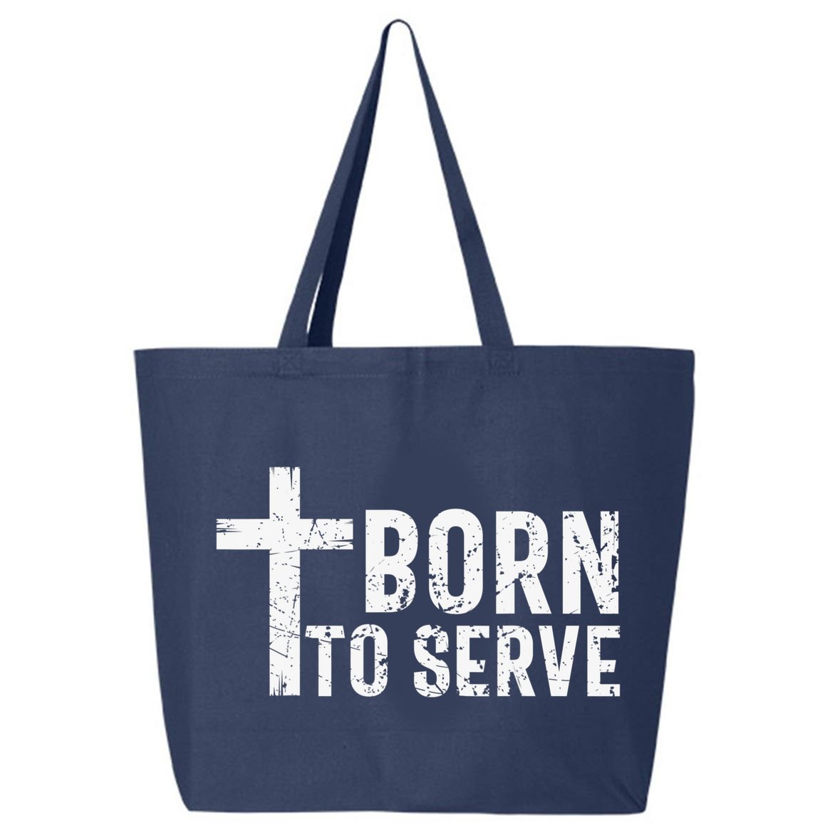 Born To Serve Cross God Jesus Faith Christian Women 25L Jumbo Tote