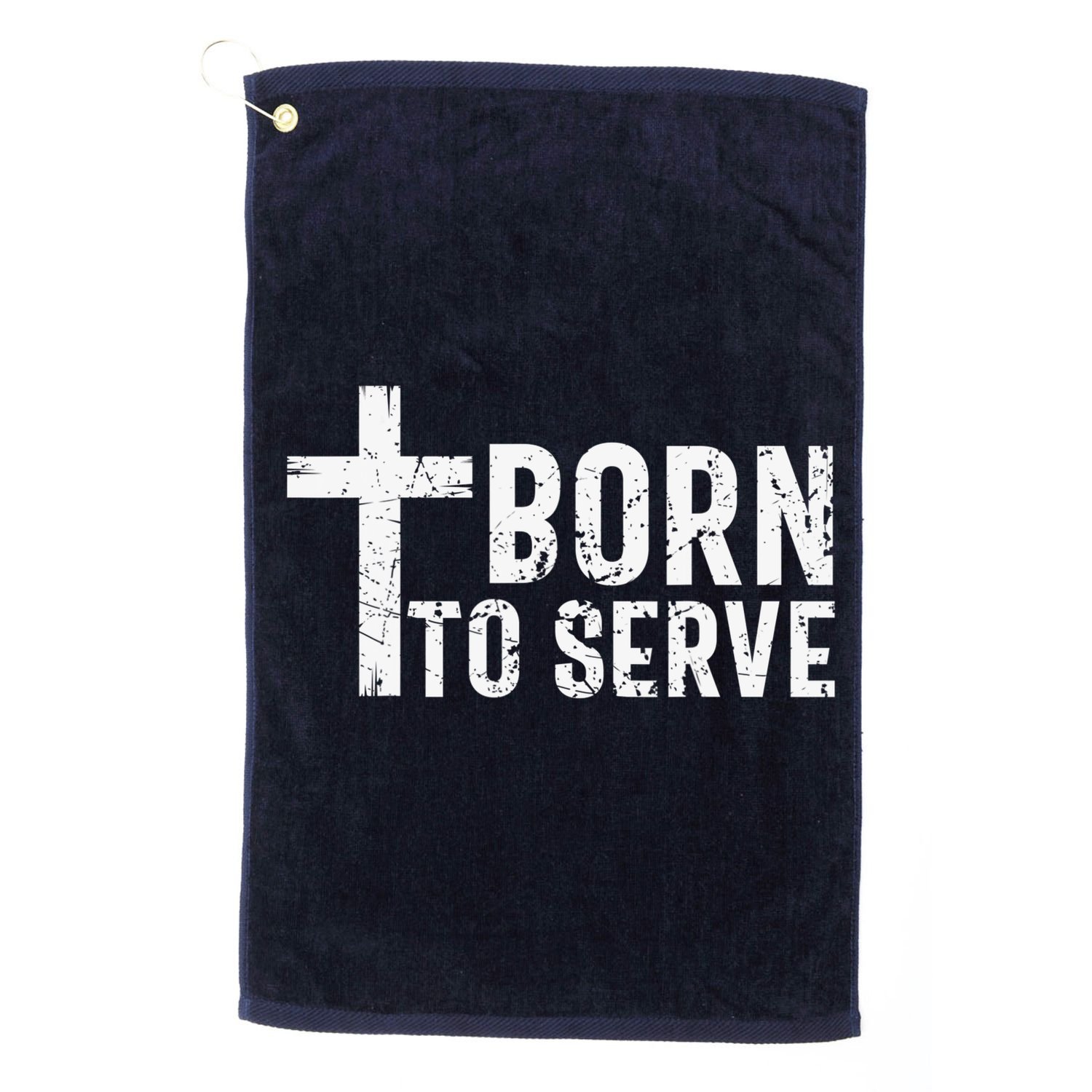 Born To Serve Cross God Jesus Faith Christian Women Golf Towel
