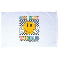 Back To School Oh Hey Third Grade Retro Teacher Student Microfiber Hand Towel