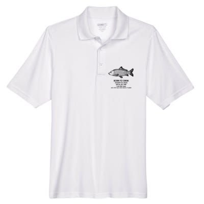 Born To Swim Ocean Is A Fuck Men's Origin Performance Pique Polo