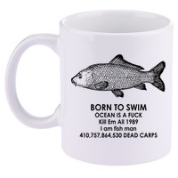 Born To Swim Ocean Is A Fuck 11oz C Handle Ceramic Mug