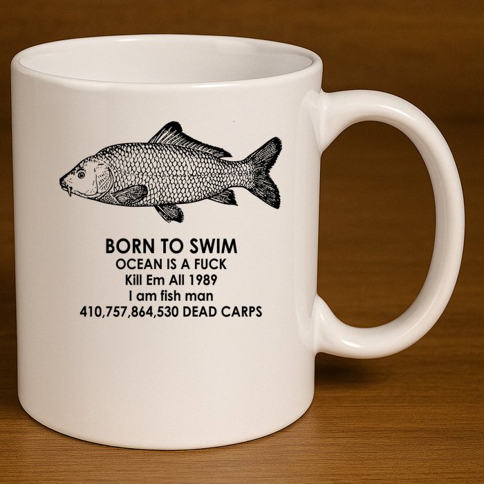 Born To Swim Ocean Is A Fuck 11oz C Handle Ceramic Mug