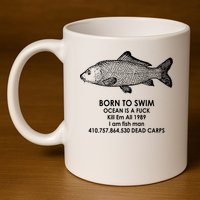 Born To Swim Ocean Is A Fuck 11oz C Handle Ceramic Mug