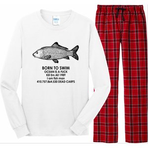 Born To Swim Ocean Is A Fuck Long Sleeve Pajama Set