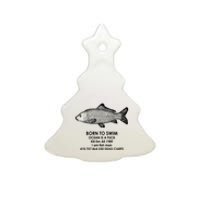 Born To Swim Ocean Is A Fuck Ceramic Tree Ornament