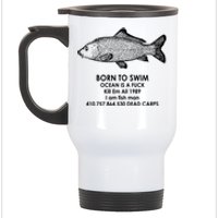 Born To Swim Ocean Is A Fuck Stainless Steel Travel Mug