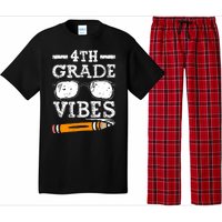 Back To School 4th Grade Vibes Glasses Pencil First Day Teacher Pajama Set