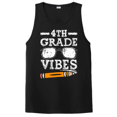 Back To School 4th Grade Vibes Glasses Pencil First Day Teacher PosiCharge Competitor Tank