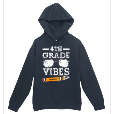 Back To School 4th Grade Vibes Glasses Pencil First Day Teacher Urban Pullover Hoodie