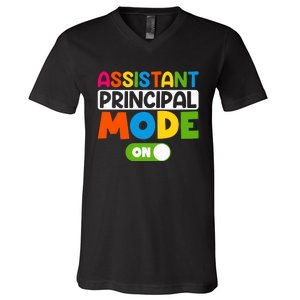 Back To School Assistant Principal Mode On V-Neck T-Shirt