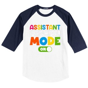 Back To School Assistant Principal Mode On Baseball Sleeve Shirt