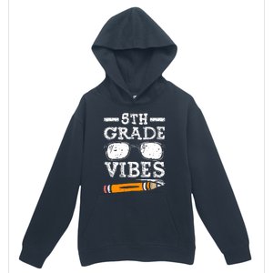 Back To School 5th Grade Vibes Glasses Pencil First Day Teacher Urban Pullover Hoodie