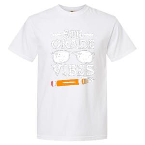 Back To School 5th Grade Vibes Glasses Pencil First Day Teacher Garment-Dyed Heavyweight T-Shirt