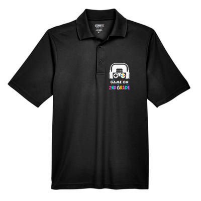 Back To School Game On 2nd Grade Funny Gamer Kids Men's Origin Performance Pique Polo