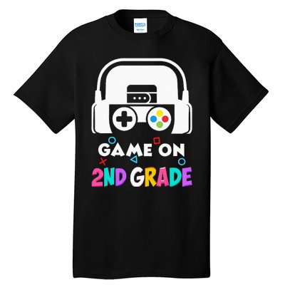 Back To School Game On 2nd Grade Funny Gamer Kids Tall T-Shirt