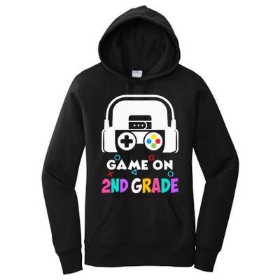 Back To School Game On 2nd Grade Funny Gamer Kids Women's Pullover Hoodie