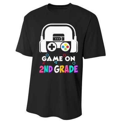 Back To School Game On 2nd Grade Funny Gamer Kids Performance Sprint T-Shirt