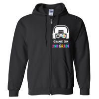 Back To School Game On 2nd Grade Funny Gamer Kids Full Zip Hoodie