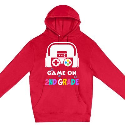 Back To School Game On 2nd Grade Funny Gamer Kids Premium Pullover Hoodie