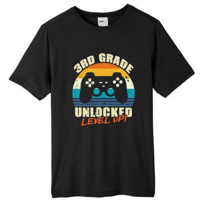 Back To School 3rd Grade Unlocked Level Up Gamer Tall Fusion ChromaSoft Performance T-Shirt