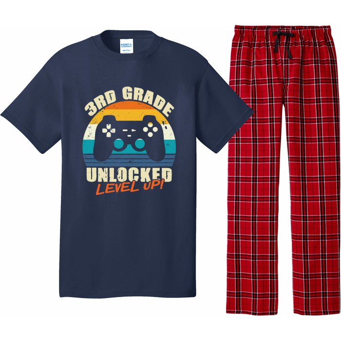 Back To School 3rd Grade Unlocked Level Up Gamer Pajama Set